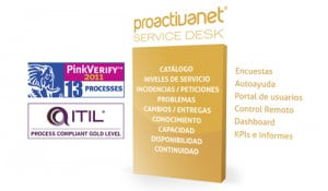 ProactivaNET, primera solución ITSM española y latina certificada en 13 procesos PinkVERIFY 2011 2