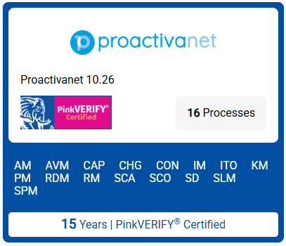 Certification intégrée PinkVerify : 15 ans de réussite et de confiance en Proactivanet